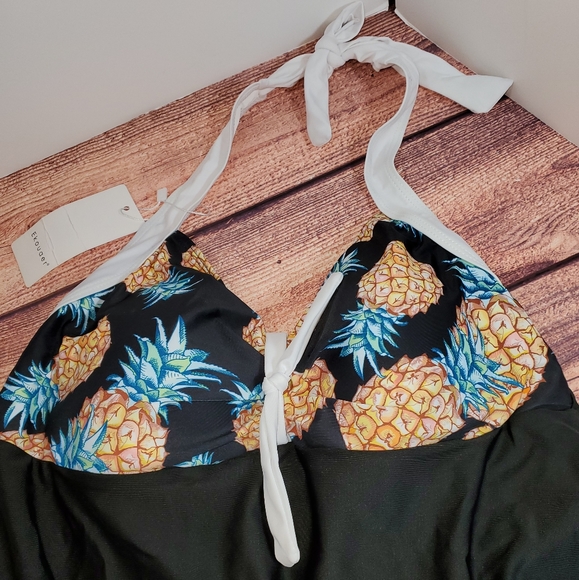 D- Women's Pineapple Bathing Suit Dress (NWT) Size - Picture 3 of 6